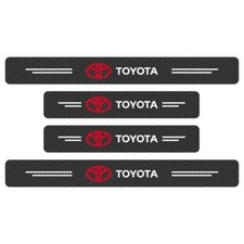 Toyota door sill car sticker scuff protector anti plate carbon fiber scratch