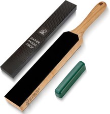 BeaverCraft LS6P1 knife sharpening strop with polishing compound