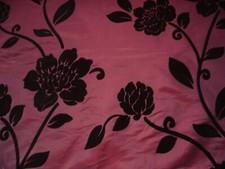Dark Red flocked taffeta