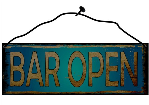 Bar open hanging - hanging, metal