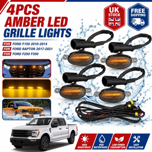 Amber led raptor grille - amber,