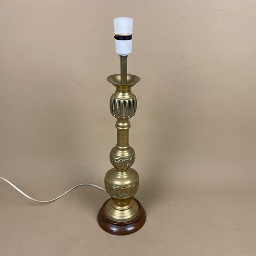 Oriental brass gold lamp - oriental,