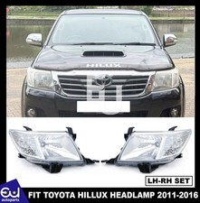 PAIR LEFT RIGHT FRONT HALOGEN HEADLIGHT LAMPS FITS FOR TOYOTA HILUX 2011-2016