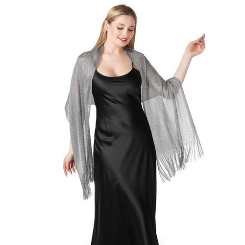 Shiny shimmer shawl and wrap - shawl,