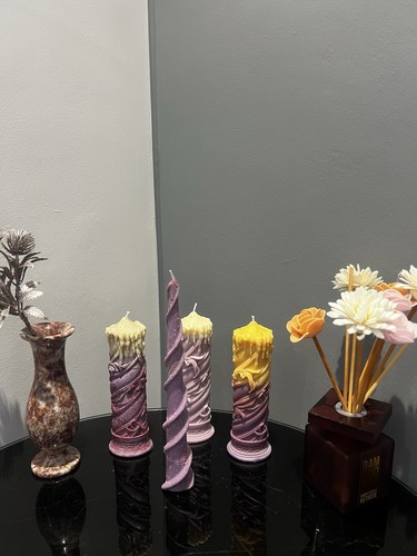 Purple yellow cream - purple,, &
