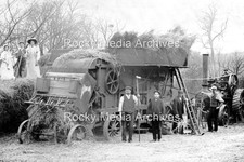 Cde-55 Social History, Threshing Machine & Steam Tractor. Photo