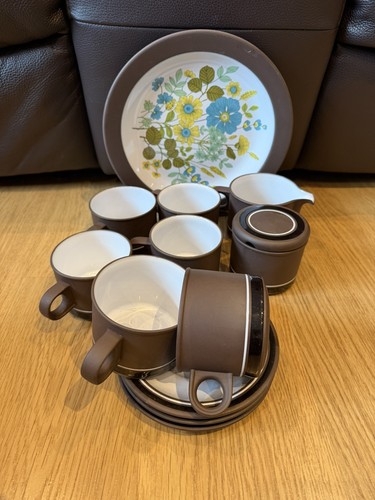 Vintage hornsea contrast cups - contrast,