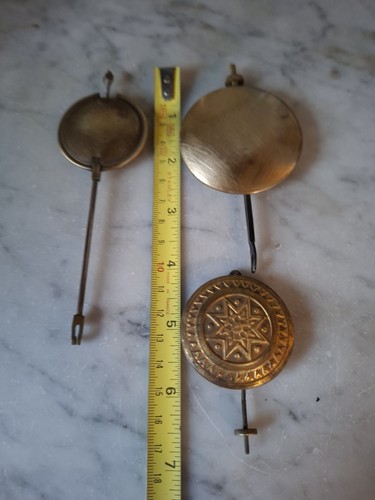 Three vintage brass clock - vintage,