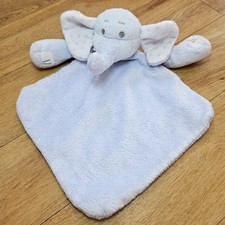 NO LABEL F&F Tesco Blue Elephant Comforter Soother Blanket Soft Hug Toy Plush