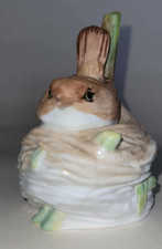 Very Rare Crown Staffordshire Hand Painted Bone China Marsh Warbler on Nest #293