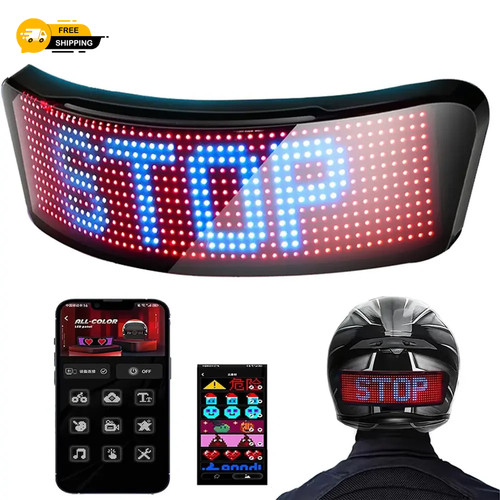 Led helmet display motorcycle - led,