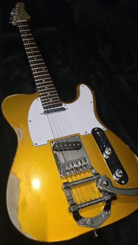 Telecaster gold relic bigsby - relic,