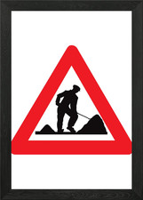 Belgian Road Sign Framed Wall