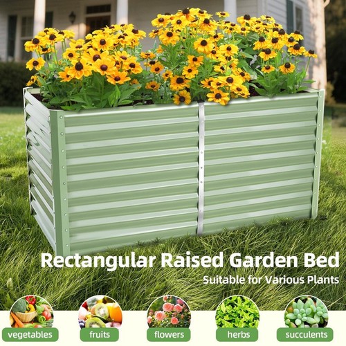 Galvanised steel raised garden - raised,