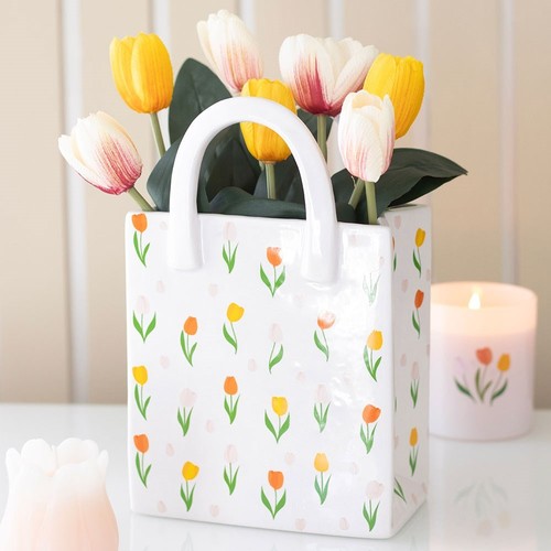 Tulip print bag shaped - tulip,
