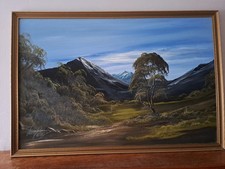 V Beautiful Landscape Oil Painting Signed ken Rose On Board 1925-1949 99cm*68cm