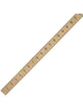 Hardwood 1 One Metre Stick Plain Yard Inches Double Sided DIY 100cm Ruler Wooden
