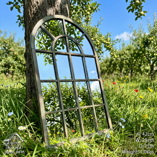 Metal round arch - arch, mirror