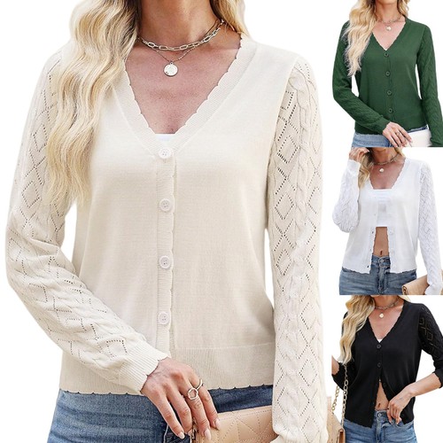 Ladies coat cardigan button - cardigan, up