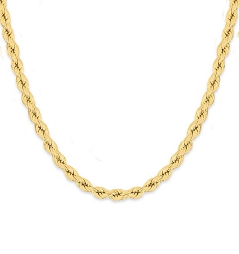 6mm gold rope chain mens - 6mm,