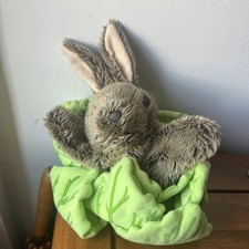 The Puppet Company Plush Bunny Rabbit In Lettuce Cabbage Hand Glove Puppet 13"