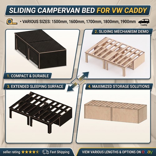 Sliding bed campervan - campervan, caddy