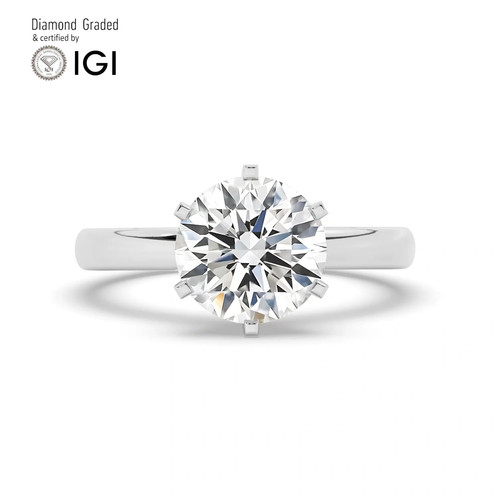 Round diamond engagement - round,