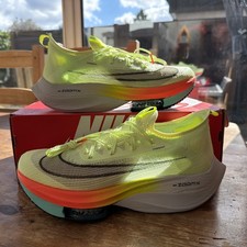 New Nike Air Zoom Alphafly Next% UK Size 9.5 Carbon Race Barely Volt RRP £289