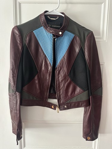 Versace 2017 burgundy leather - versace,