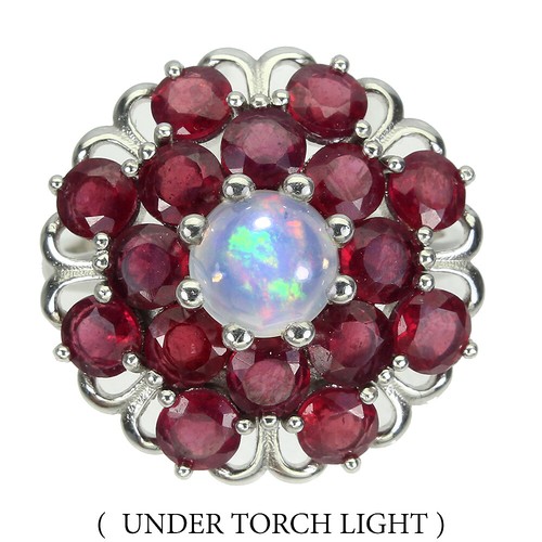 925 sterling silver ring round - 925,