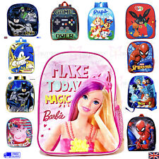 Boys Girls Kids Backpack Junior Toddlers Character Rucksack School Lunch Bag