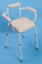 Perching Chair w/ Padded Seat, Arms and Back, Seat Height Adjustable 57 to 72cm