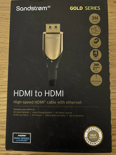 Sandstrom gold series hdmi - hdmi, to