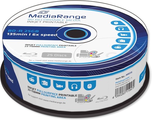 Mediarange blu ray 6x - 25,