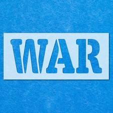 War Word Stencil: Mylar