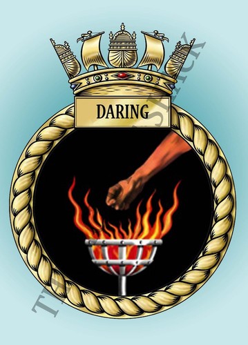 Hms daring crest metal - a,