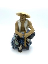 Chinese Shiwan Mudman Rock Breaker with Sledgehammer Vintage Figurine