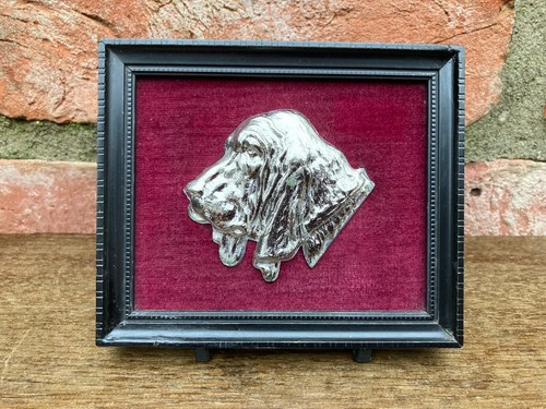 Vintage silver plate dog