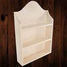 Wooden Spice Rack / Craft Natural Wood Shelves Storage Display Pine Shelving