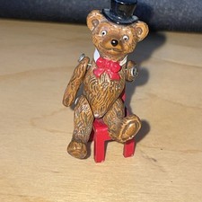 Hantel Father Teddy with Top Hat Pewter Miniature