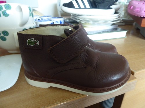 Lacoste boys brown leather