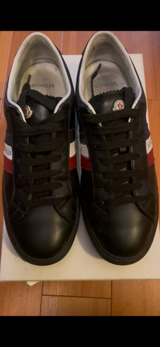 Moncler black leather monaco - black,