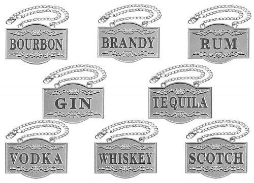 Decanter tags liquor set - decanter, tags,