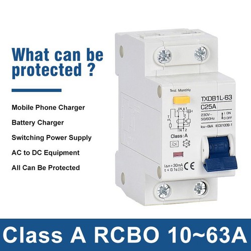 Mcb rccb rcd type ac - rcd, a/ac