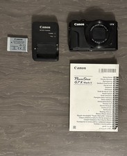 Canon PowerShot G7X Mark II Compact Camera Black with Case.VGC (See description)