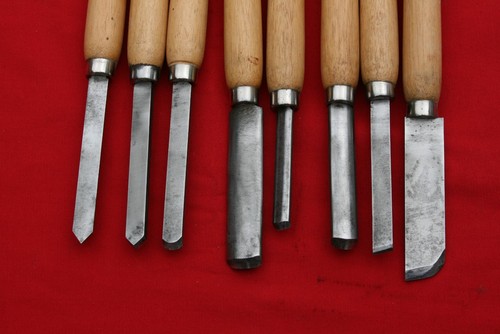 Woodturning chisels 8no - woodturning,
