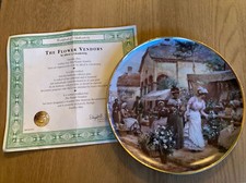 Franklin Mint Heirloom Recommendation The Flower Vendors Ltd Edition plate