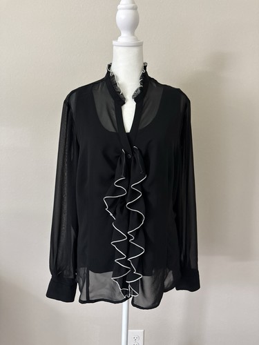 Worthington blouse black - worthington,