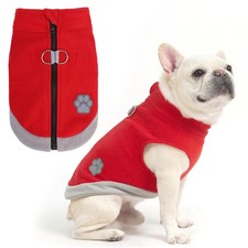 Dog Fleece Vest Sweater Zip Up
