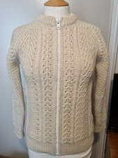 Pure Wool Arran Knit Zip